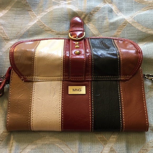 MANGO Stripes Pattern Shoulder Bag - Picture 3 of 7